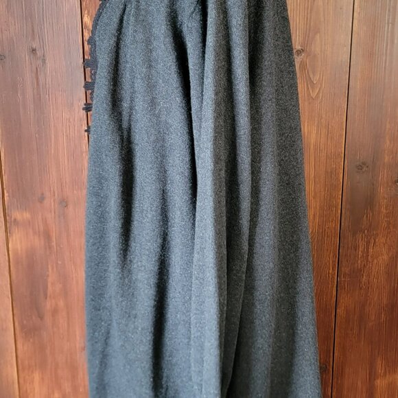 Soft Surroundings Women Large Cashmere Blend Open Front Cardigan Charcoal Black - Picture 7 of 10